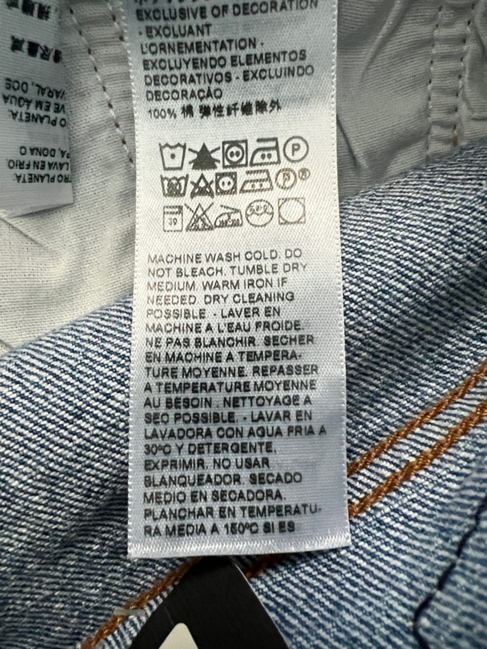 NWT Levi’s Wedgie Straight-Leg Big E Blue Denim Jeans Button Fly - Sz 28x28 - Picture 11 of 13